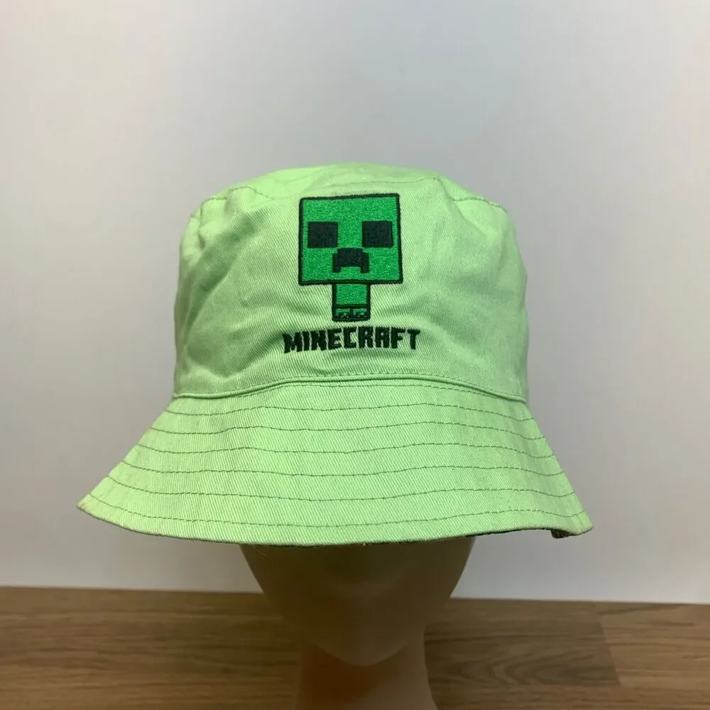 Minecraft Bucket Hat Lime Green Youth Size One Size 2024 Mojang‎ AB Microsoft